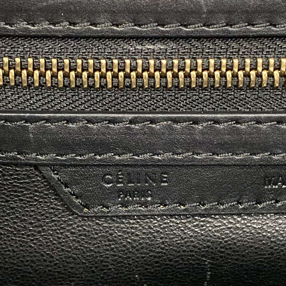 Celine Luggage Mini Shopper Handbag 165213PSJ.02BG Beige Black Navy Leather - Picture 9 of 15